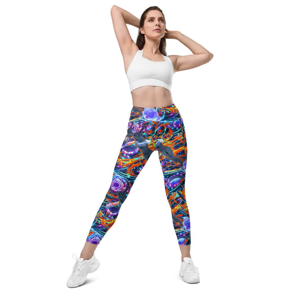 Prismatic Engine on Leggings with Pockets — Front