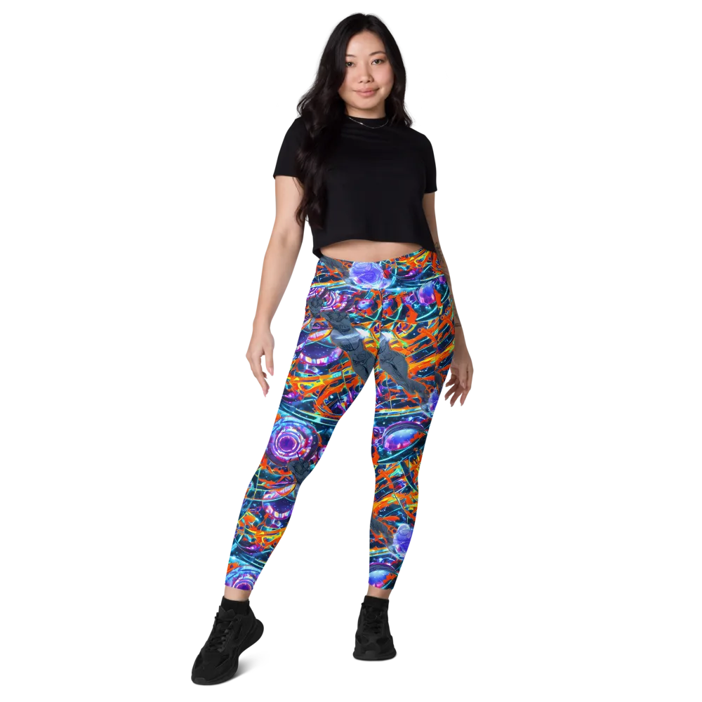 Prismatic Engine on Leggings with Pockets — Front
