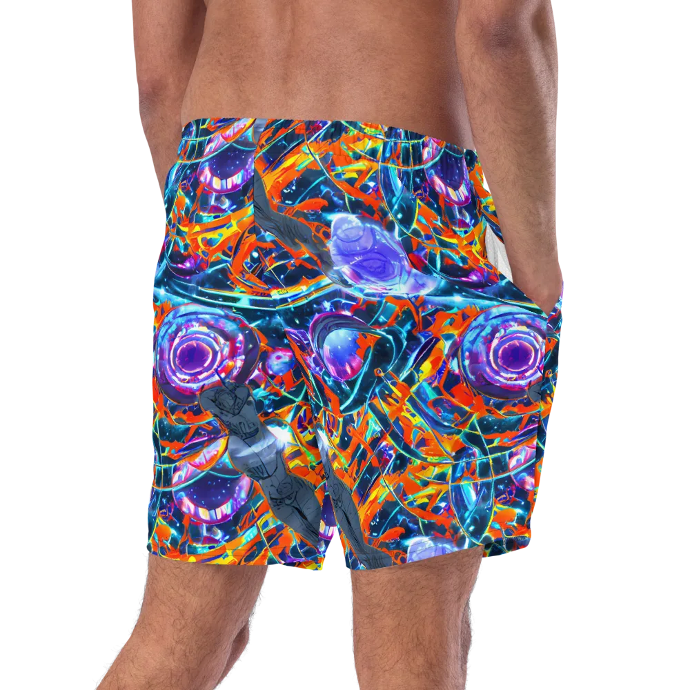 Prismatic Engine on Swim Trunks — Right Back