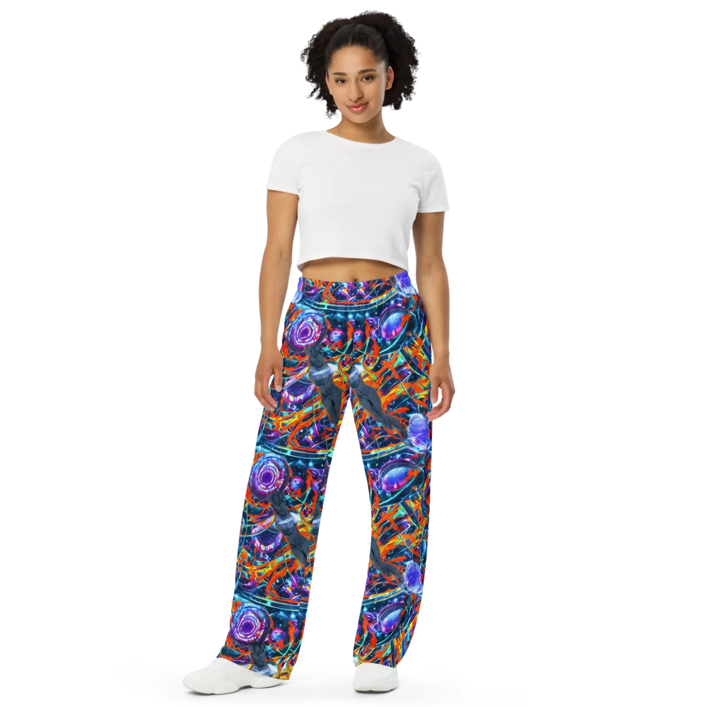 Prismatic Engine on Wide-Leg Pants — Front