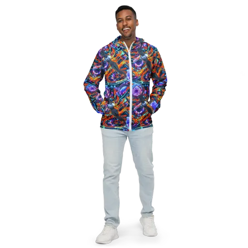 Prismatic Engine on a Men's Windbreaker
