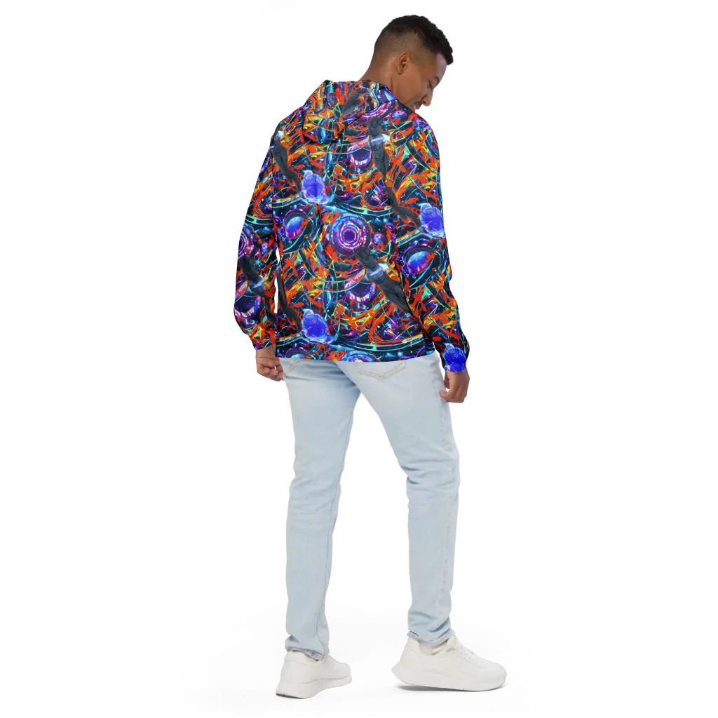 Prismatic Engine on Men's Windbreaker — Back