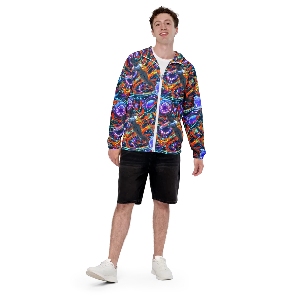 Prismatic Engine on Men's Windbreaker — Front