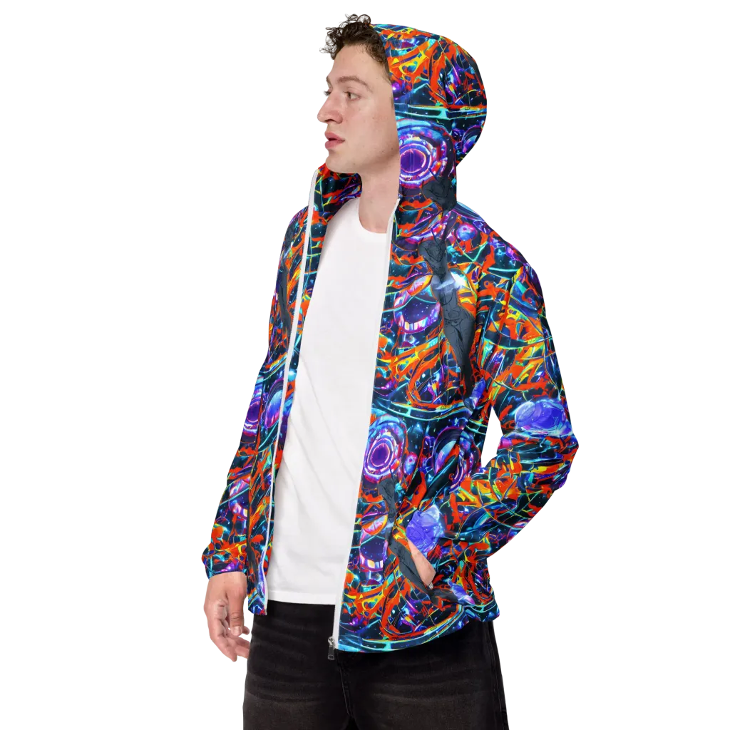 Prismatic Engine on Men's Windbreaker — Left Front
