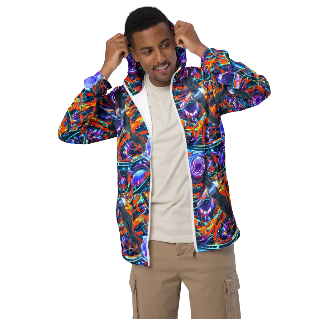 Prismatic Engine on Men's Windbreaker — Front