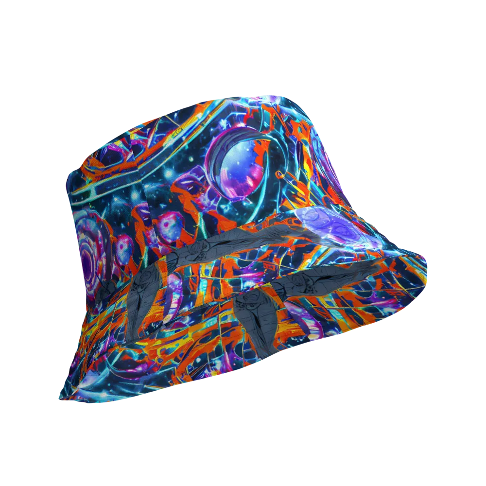 Prismatic Engine on Reversible Bucket Hat — Product details Outside