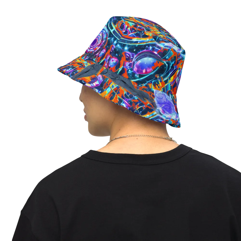 Prismatic Engine on Reversible Bucket Hat — Back Inside