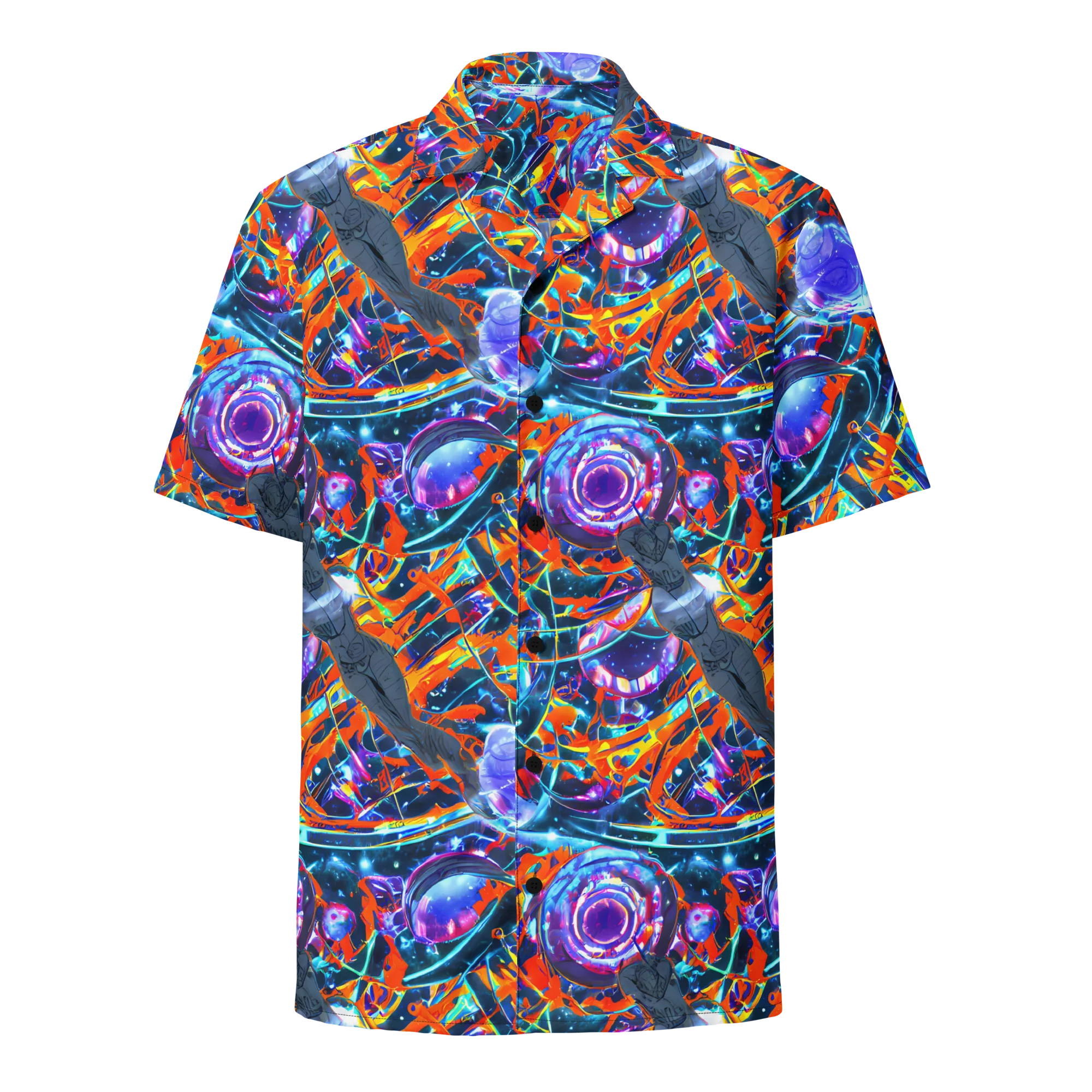 Prismatic Engine on Button Shirt — Front