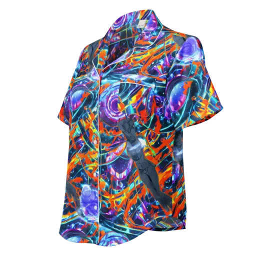 Prismatic Engine on a Women's Short Sleeve Pajama Top