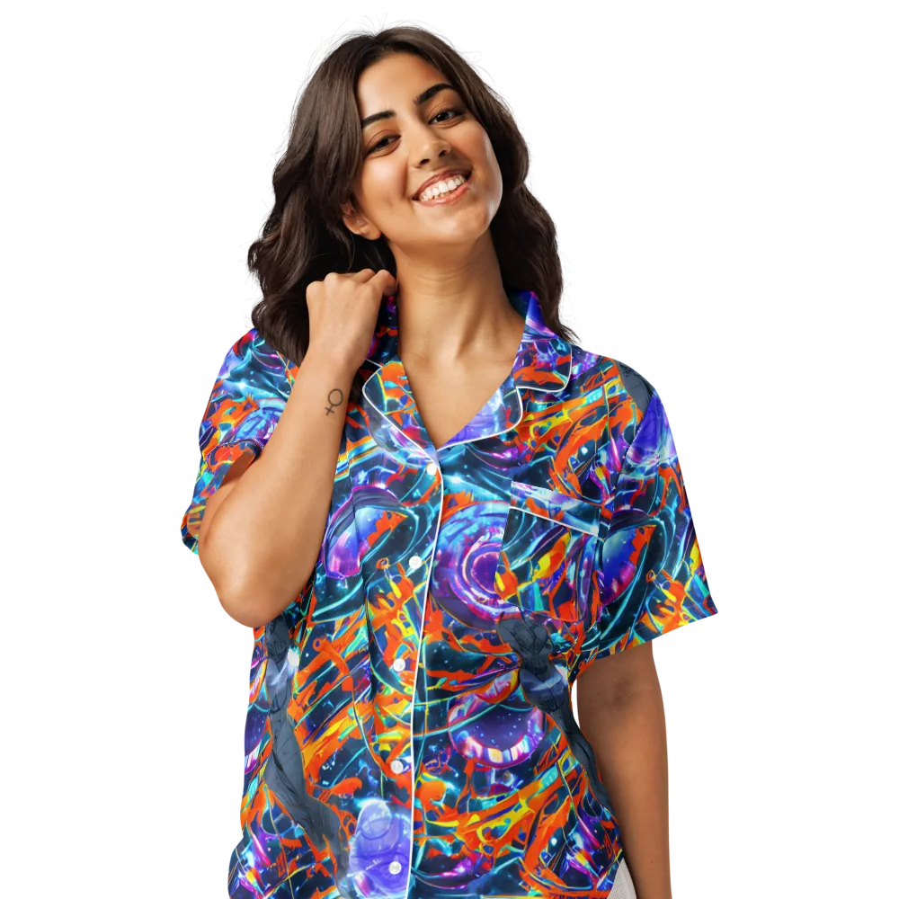 Prismatic Engine on Women's Short Sleeve Pajama Top — Front