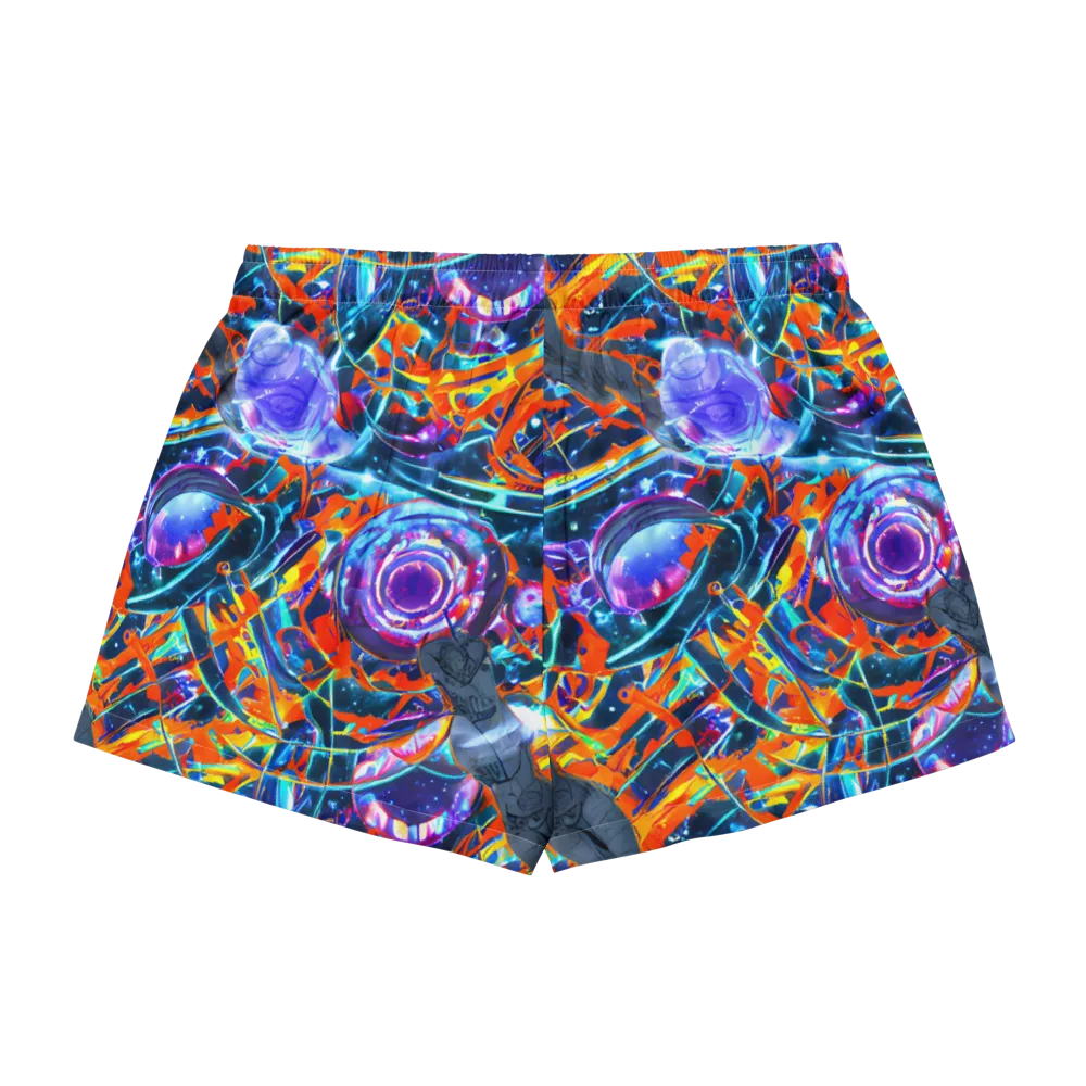 Prismatic Engine on Women's Pajama Shorts — Back