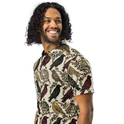 Ravenwood Aviary on a Men's Slim Fit Polo Shirt