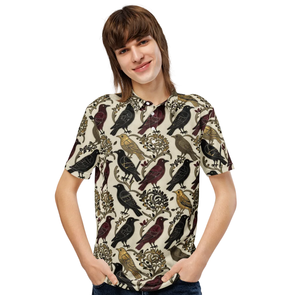 Ravenwood Aviary on Men's Slim Fit Polo Shirt — Front