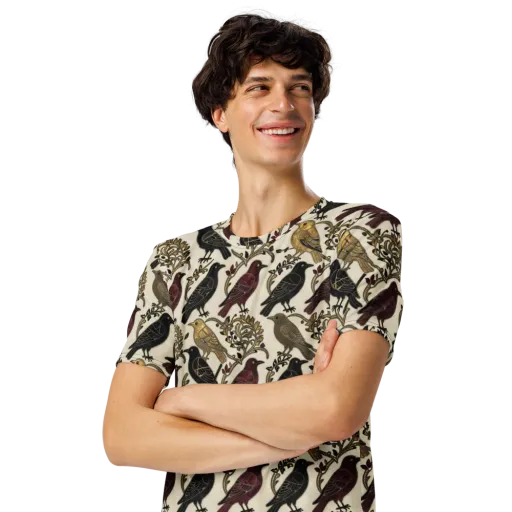 Ravenwood Aviary on a Men's Crew Neck T-Shirt