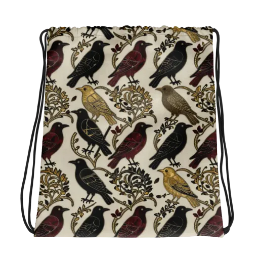 Ravenwood Aviary on a Drawstring Bag