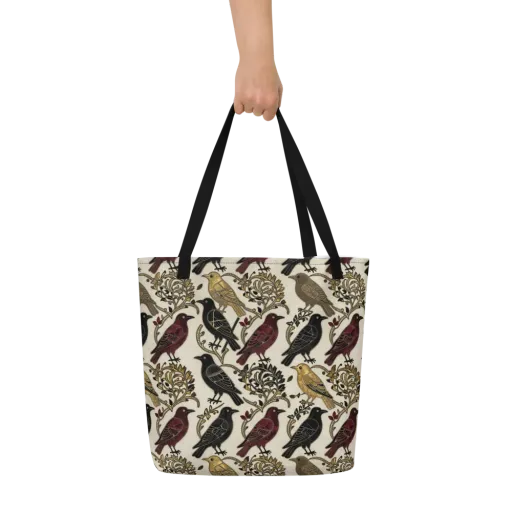 Ravenwood Aviary on a Large Tote Bag W/ Pocket