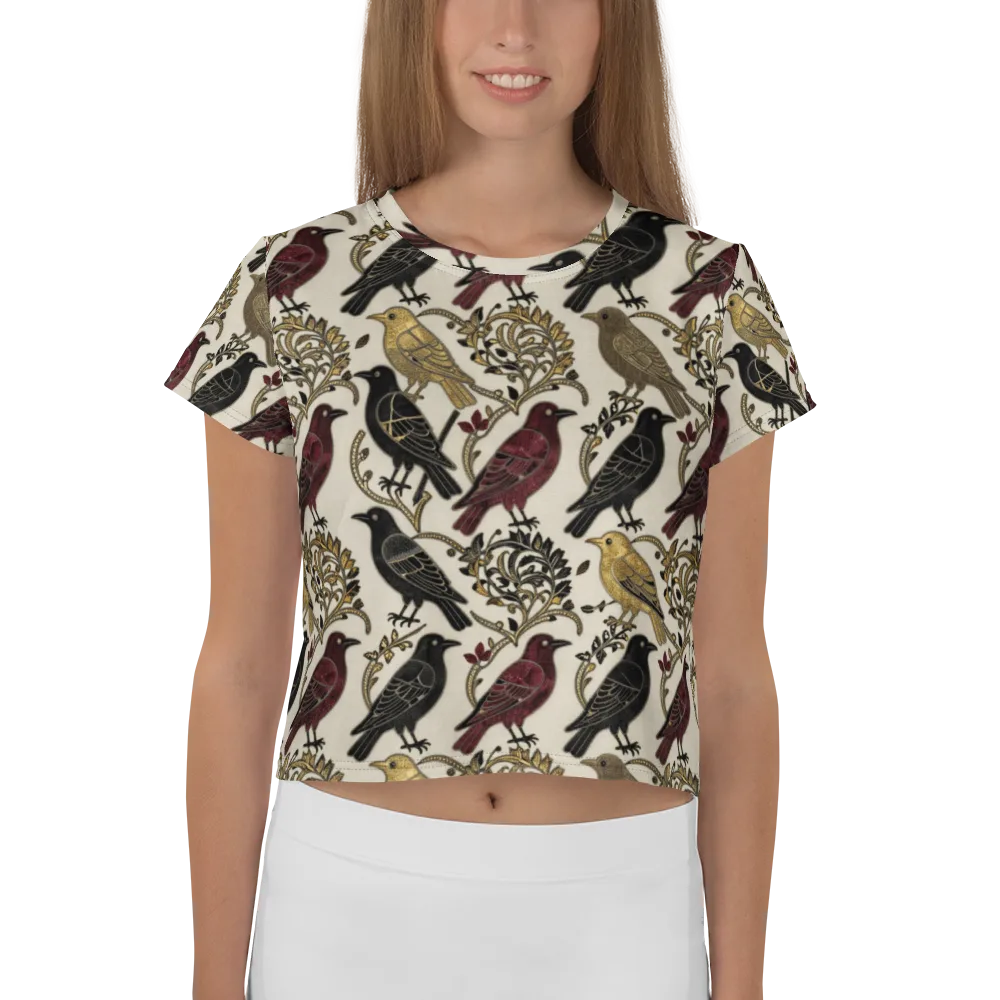 Ravenwood Aviary on Crop Tee — Front