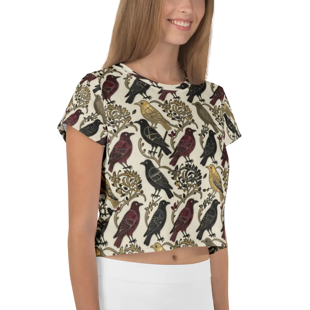 Ravenwood Aviary on Crop Tee — Right