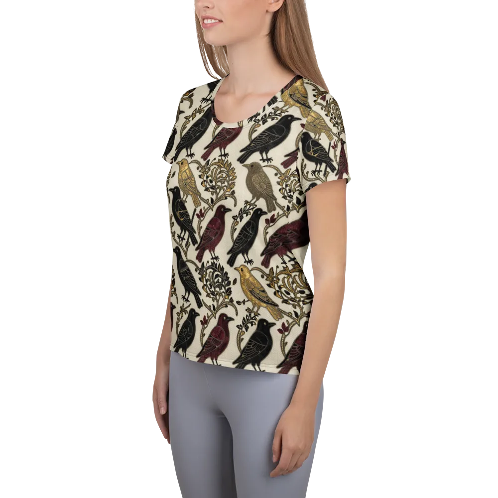 Ravenwood Aviary on Women's Athletic T-Shirt — Left