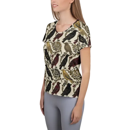 Ravenwood Aviary on a Women's Athletic T-Shirt