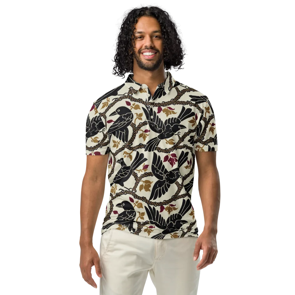 Ropebound Rooks on Men's Slim Fit Polo Shirt — Front