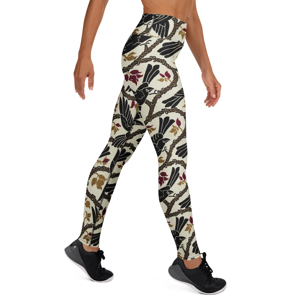 Ropebound Rooks on Yoga Leggings — Right