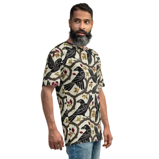 Ropebound Rooks on a Men's Crew Neck T-Shirt