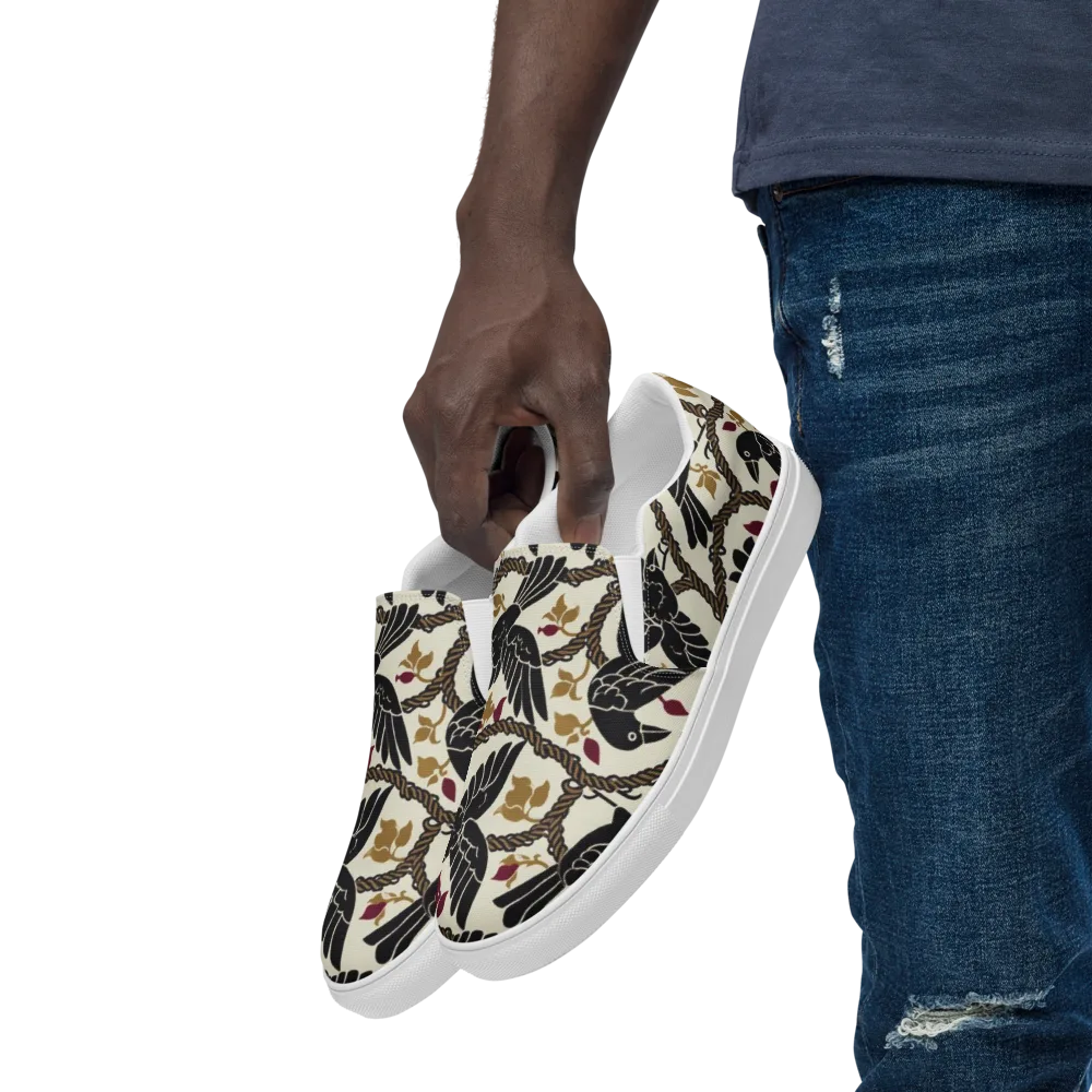 Ropebound Rooks on Men's Slip-On Canvas Shoes — Left Front