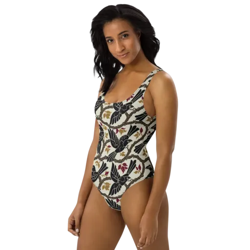 Ropebound Rooks on a One-Piece Swimsuit