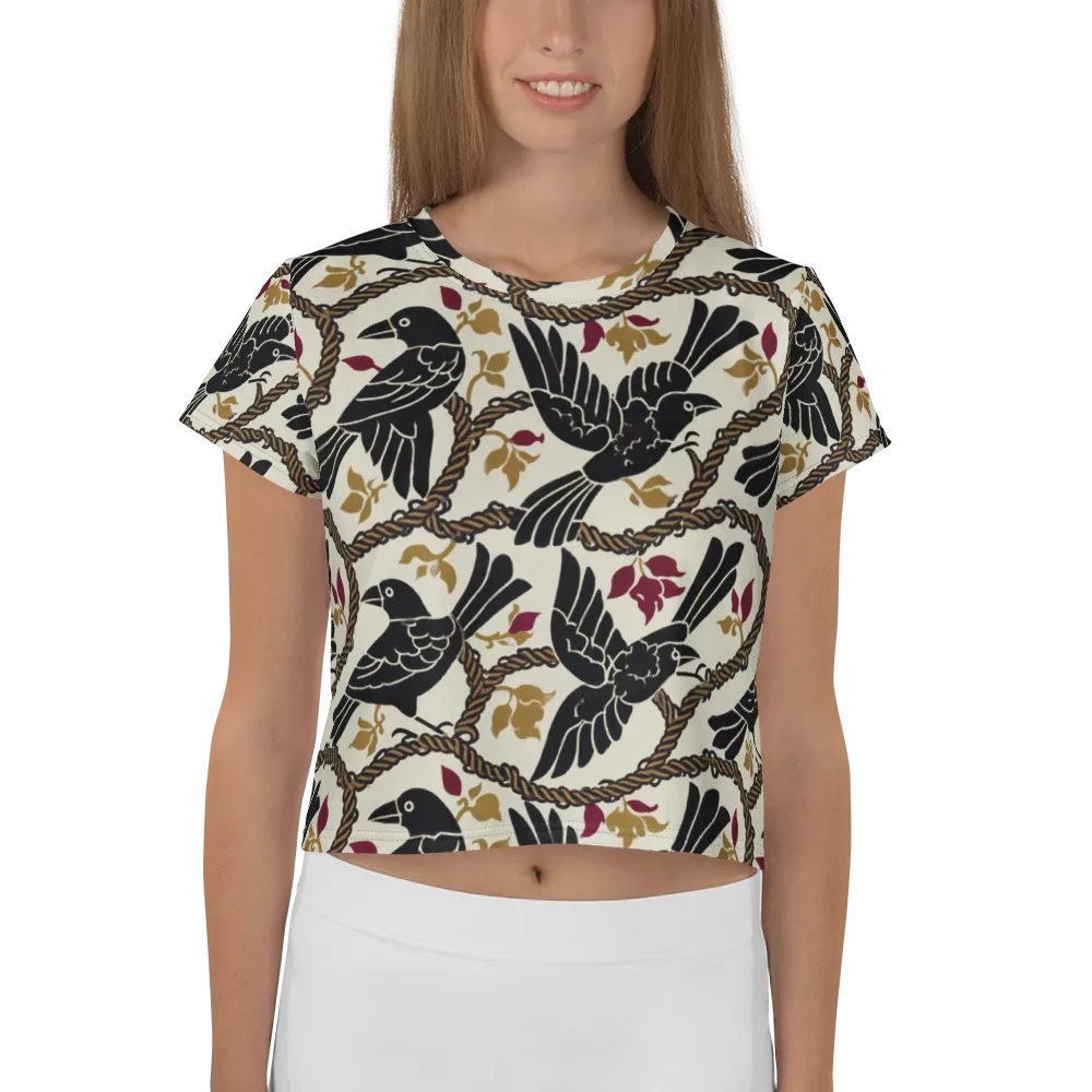 Ropebound Rooks on Crop Tee — Front