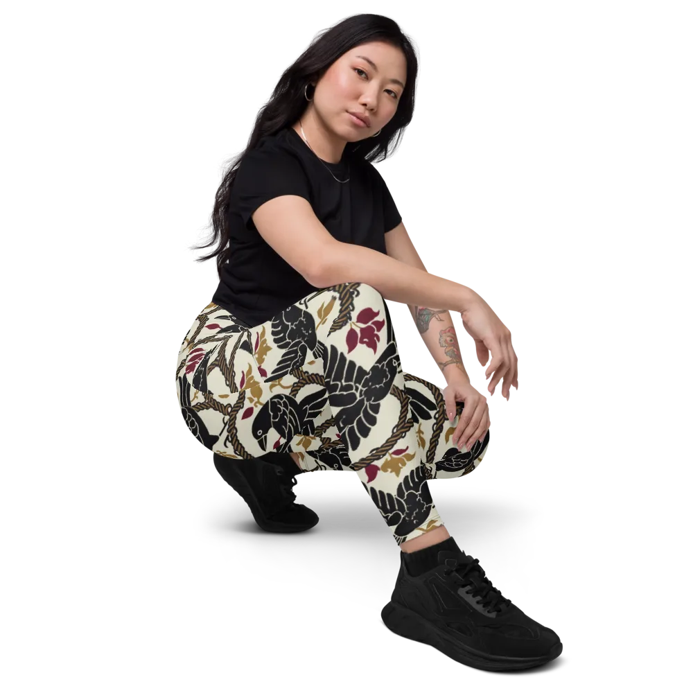Ropebound Rooks on Leggings with Pockets — Right Front