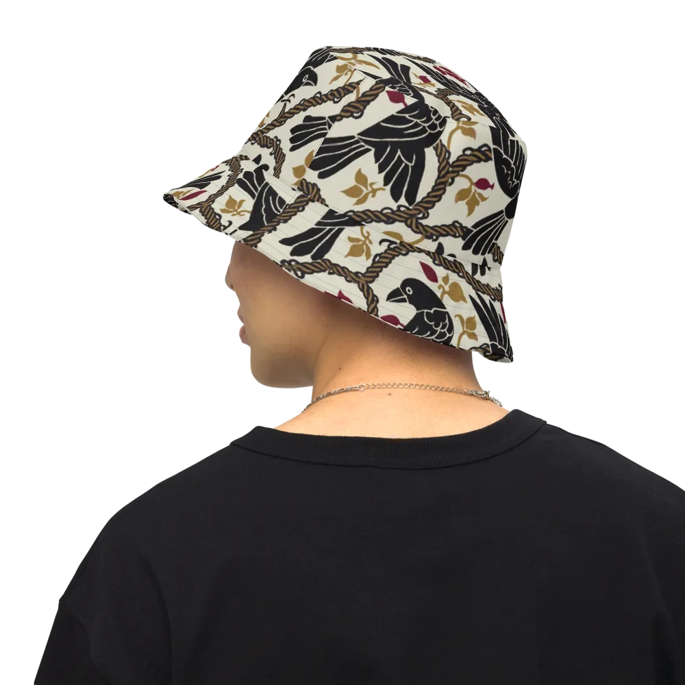 Ropebound Rooks on Reversible Bucket Hat — Back Inside