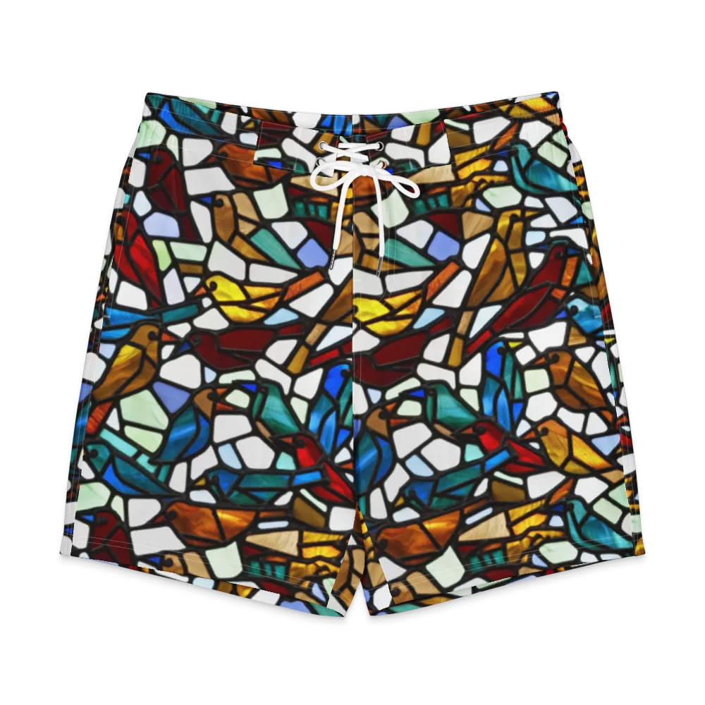 Stained Aviary on Men's Board Shorts — Front