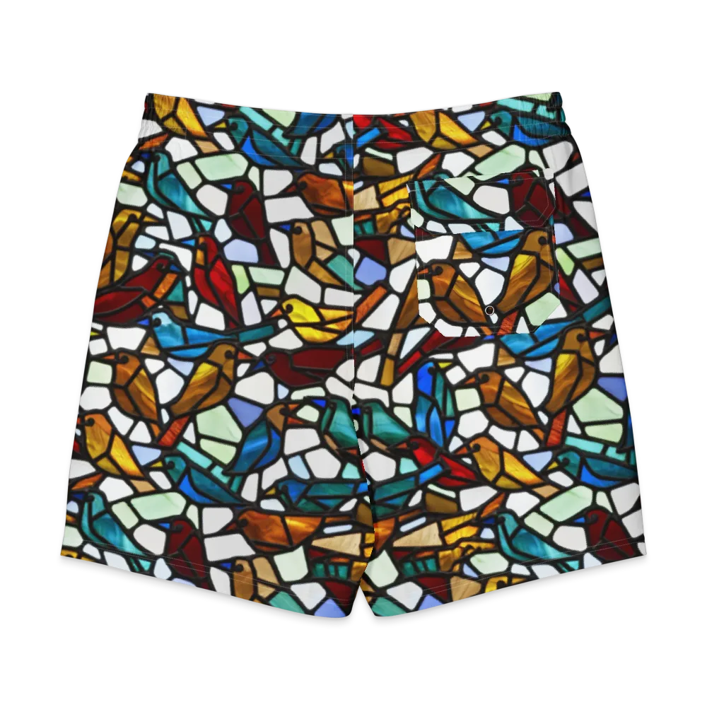 Stained Aviary on Men's Board Shorts — Back