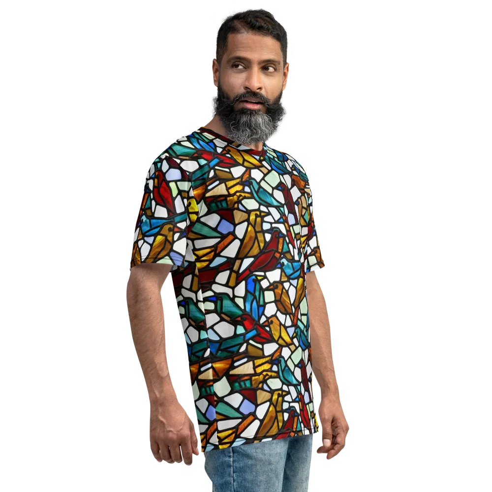 Stained Aviary on Men's Crew Neck T-Shirt — Right