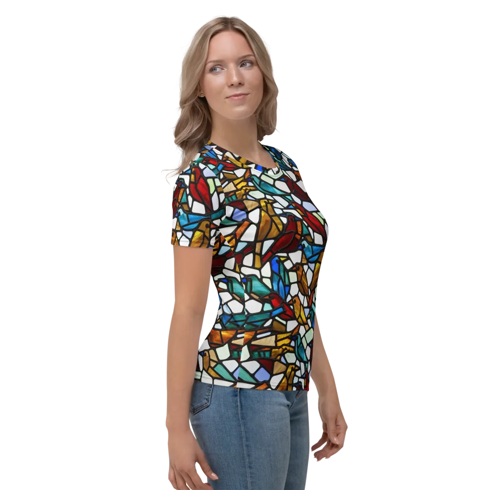 Stained Aviary on Women's Crew Neck T-Shirt — Right