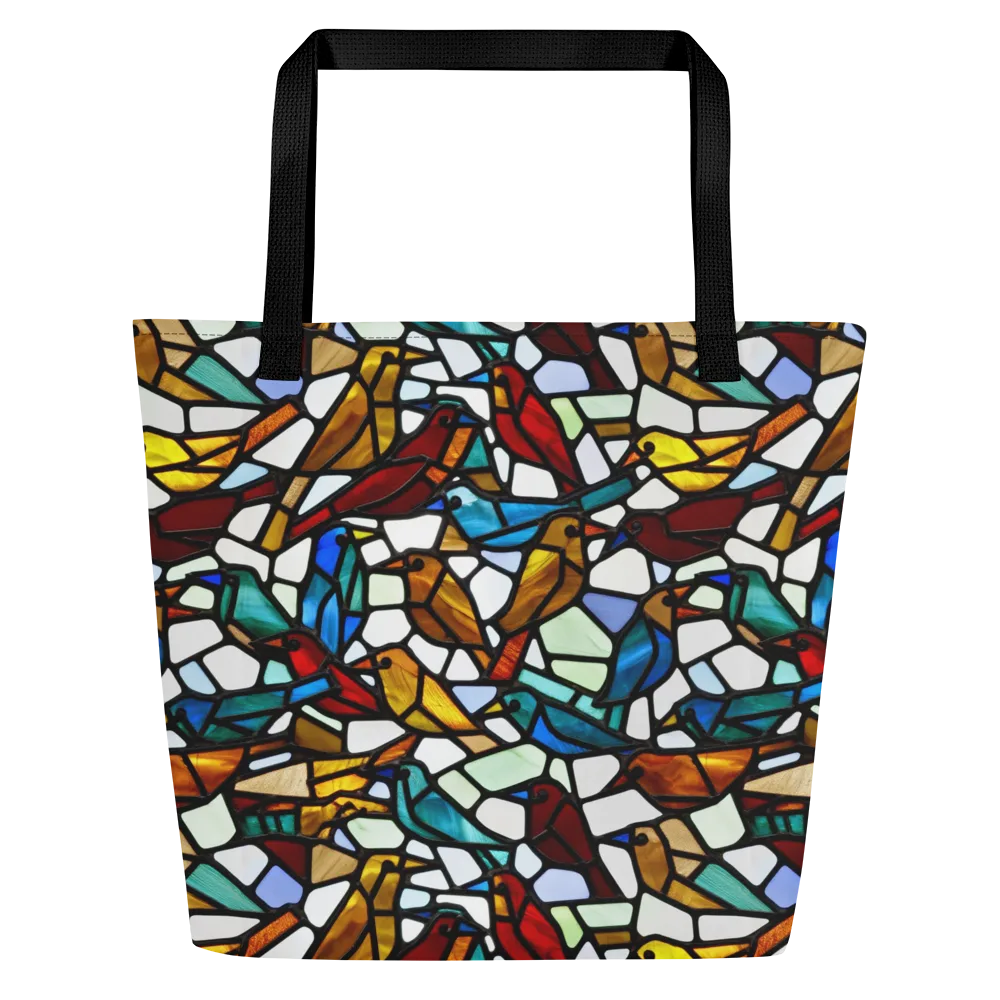 Stained Aviary on Large Tote Bag W/ Pocket — Front