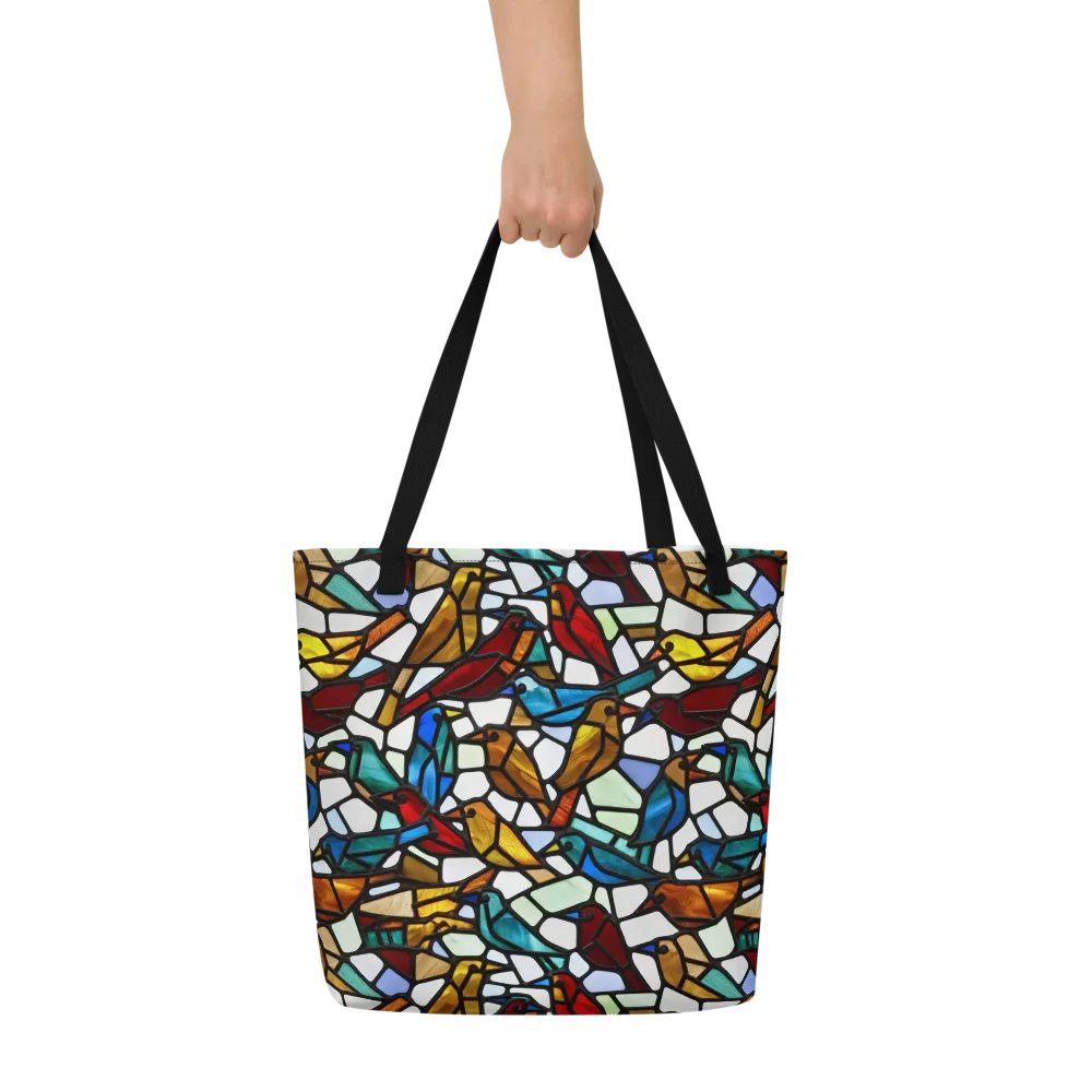 Stained Aviary on Large Tote Bag W/ Pocket — Front