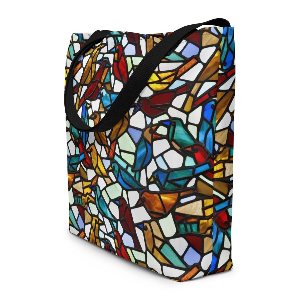 Stained Aviary on Large Tote Bag W/ Pocket — Front
