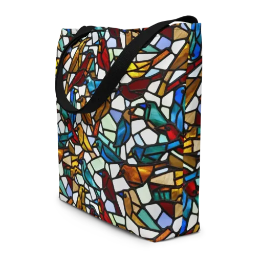 Stained Aviary on a Large Tote Bag W/ Pocket