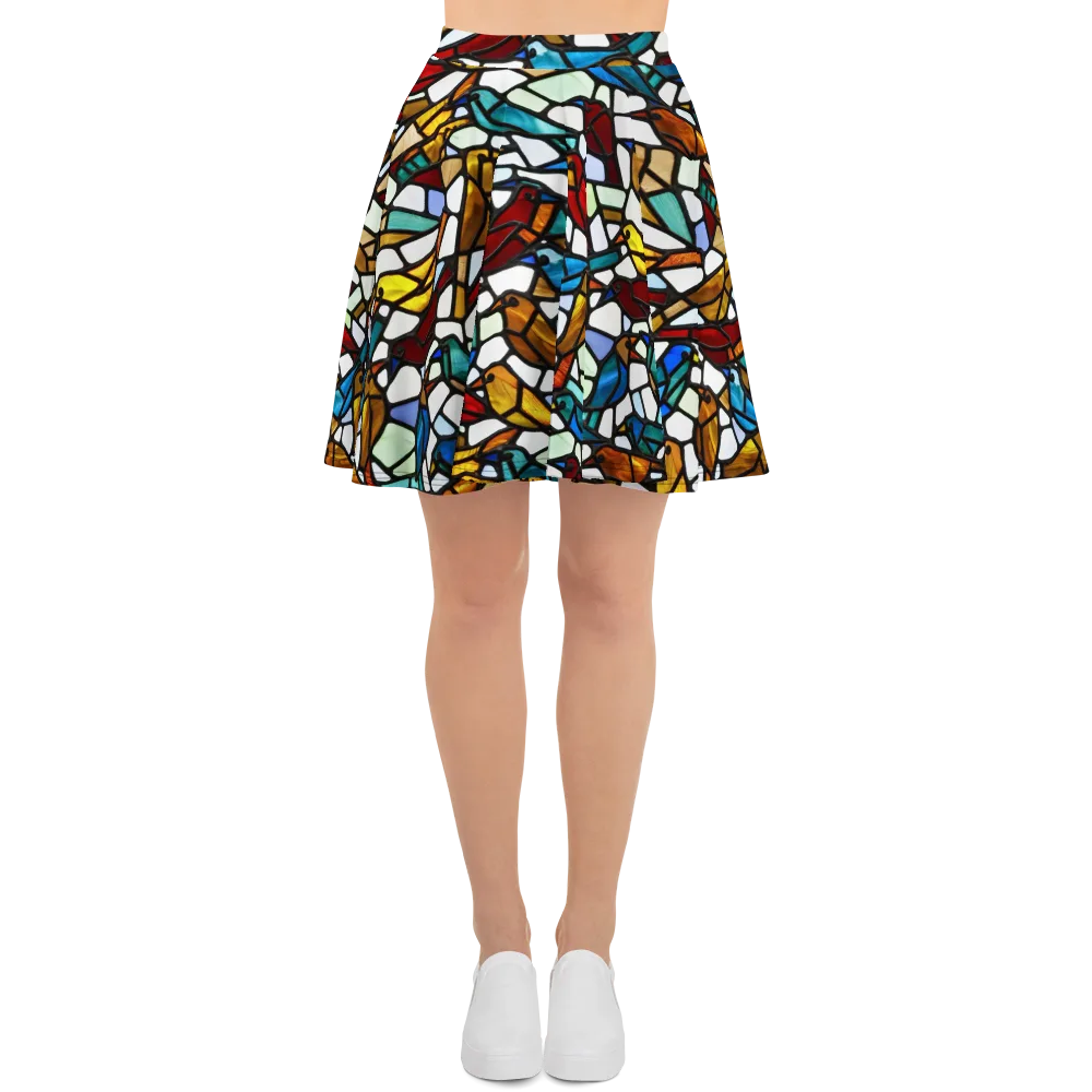 Stained Aviary on Skater Skirt — Front