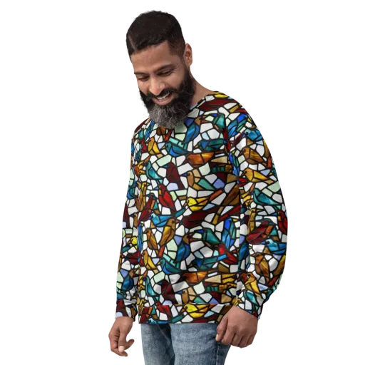 Stained Aviary on a Sweatshirt