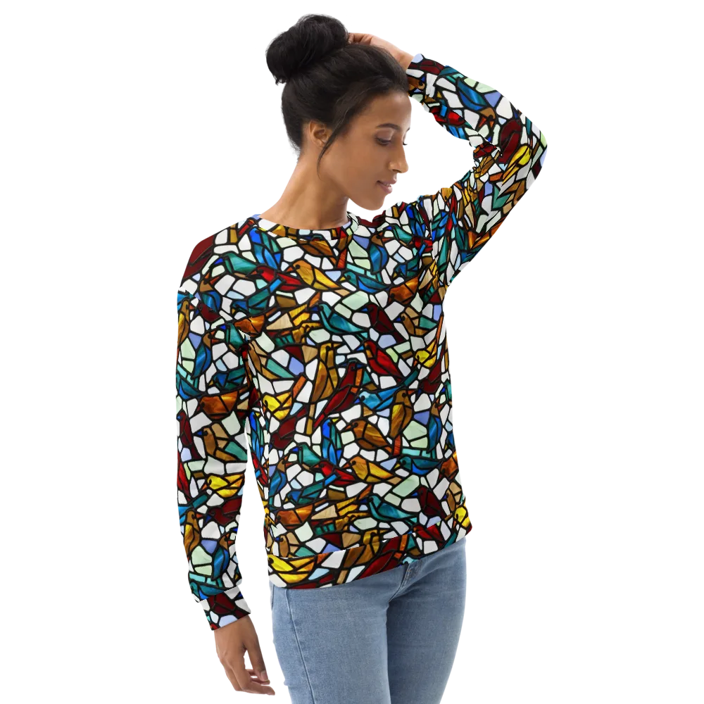 Stained Aviary on Sweatshirt — Right Front