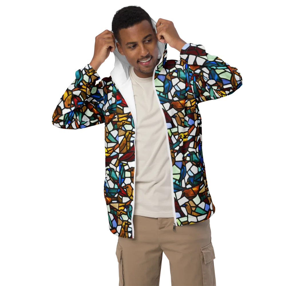 Stained Aviary on Men's Windbreaker — Front