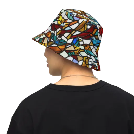 Stained Aviary on a Reversible Bucket Hat