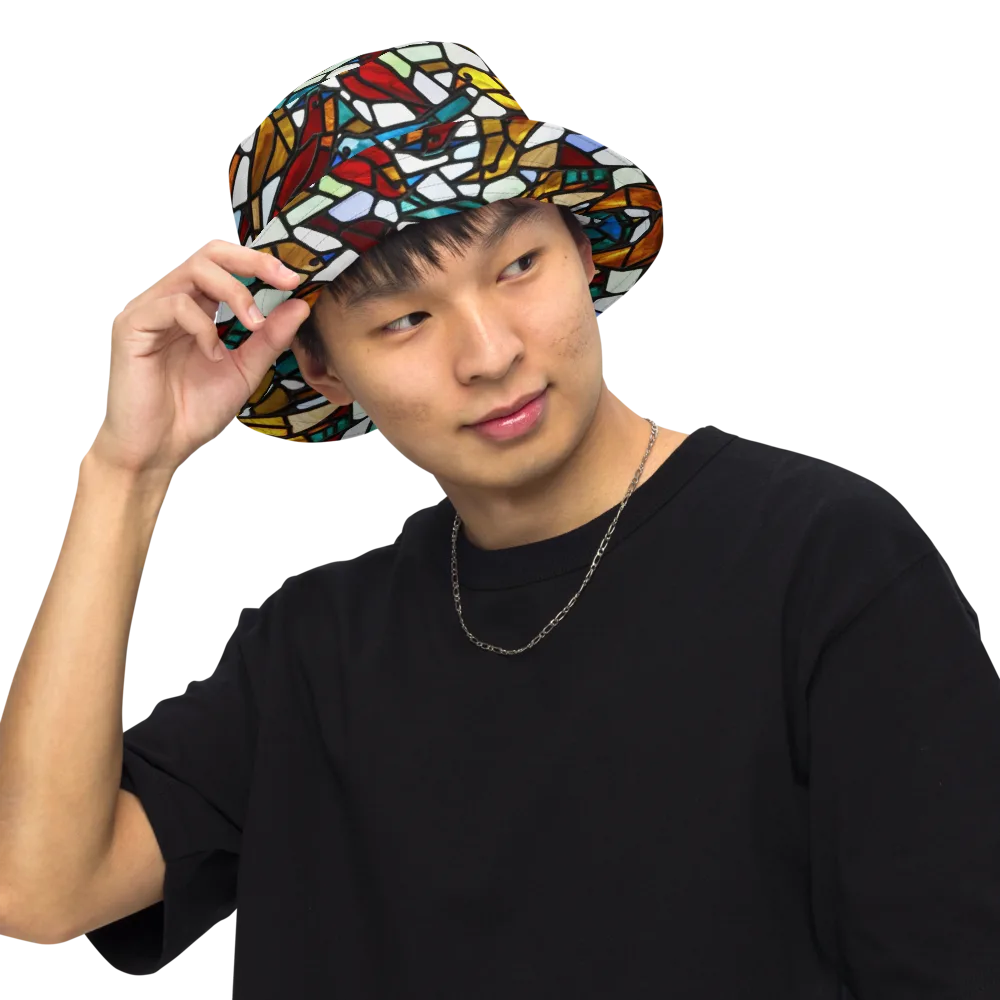 Stained Aviary on Reversible Bucket Hat — Front Inside