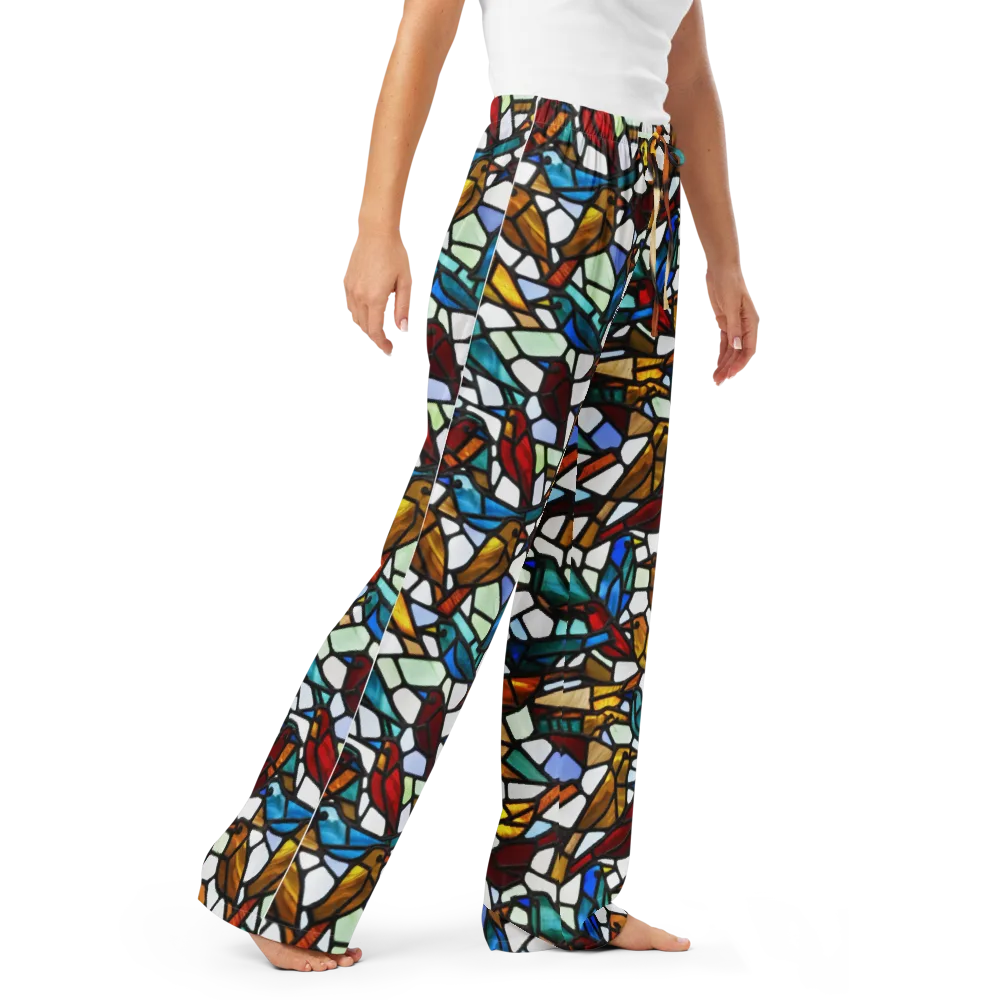Stained Aviary on Women's Pajama Pants — Right Front