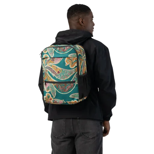 Teal Paisley Reverie on a Utility Backpack