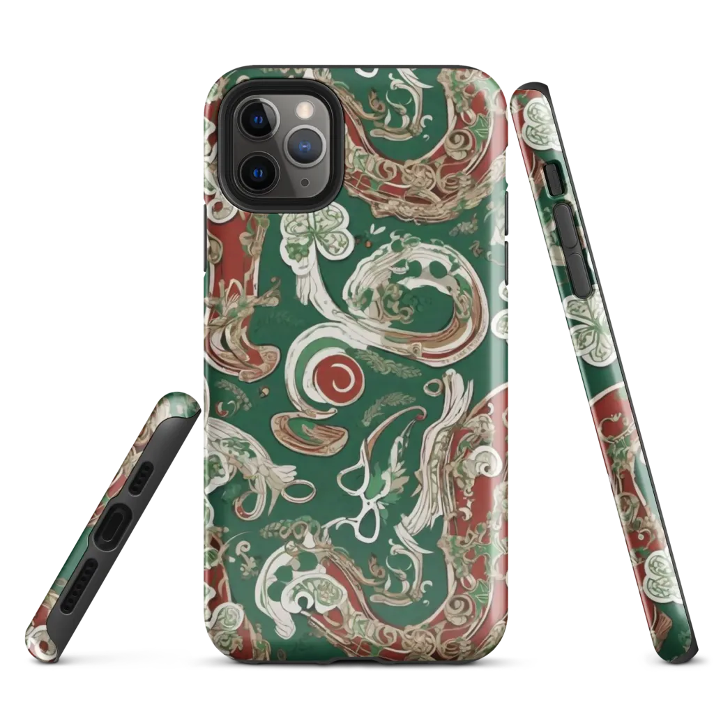 Emerald Curlicue on Tough Case for iPhone® — Front