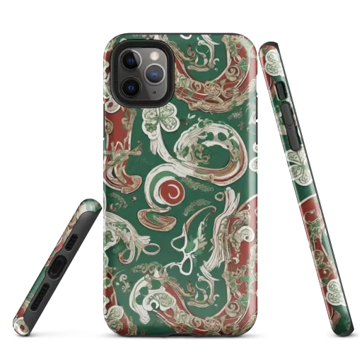 Emerald Curlicue on a Tough Case for iPhone®